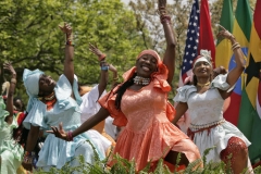 President George W. Bush delivers remarks on Malaria Awareness Day. Laura Bush attends